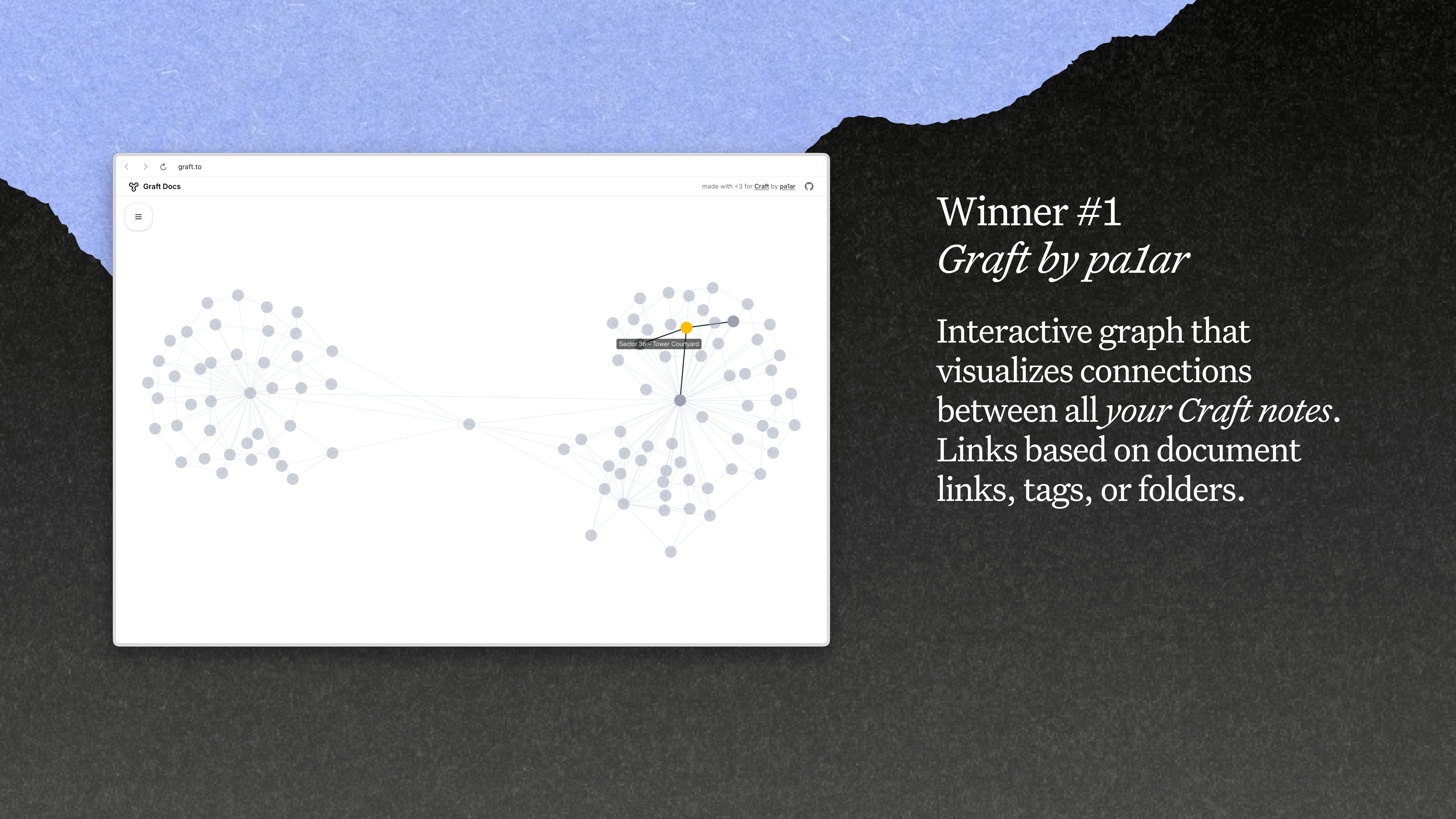 Graft — Winner #1 at Craft Docs Global Winter Hackathon