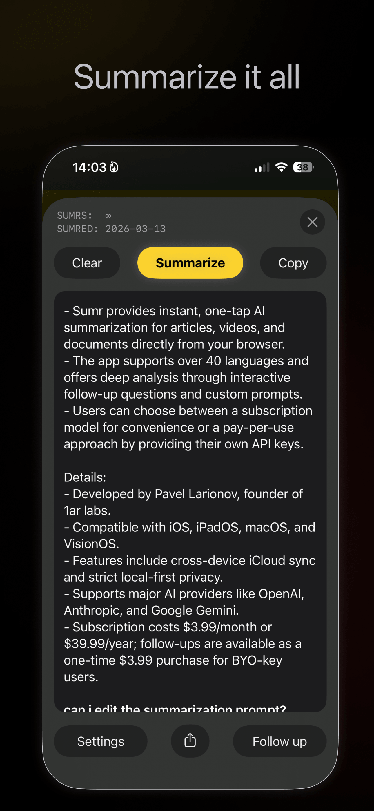 Summarize any webpage